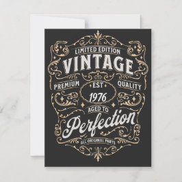 Festiva Tarjeta del Día del Padre. Edición Vintage. Edad e