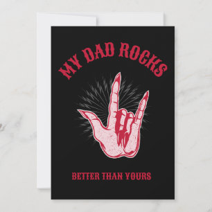 Festiva Tarjeta del Día del Padre 'Mi Papá Rockea Mejor qu
