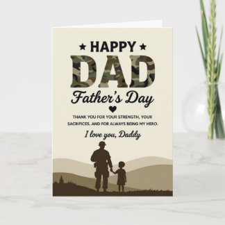 Festiva Tarjeta del Día del Padre Militar