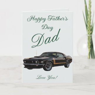 Festiva Tarjeta del Día del Padre para Amante de Autos
