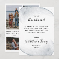 Tarjeta del día del padre para el marido de la fot