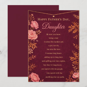 Festiva Tarjeta del Día del Padre para Hija