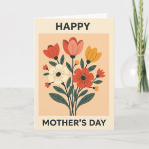 Festiva Tarjeta del Día Feliz de la Madre