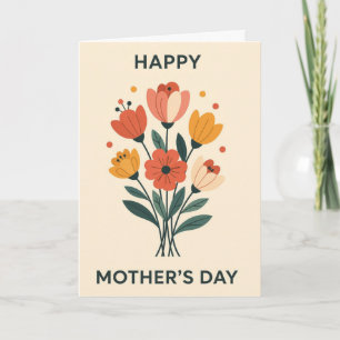 Festiva Tarjeta del Día Feliz de la Madre