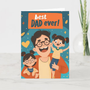 Festiva Tarjeta del Día Feliz del Padre