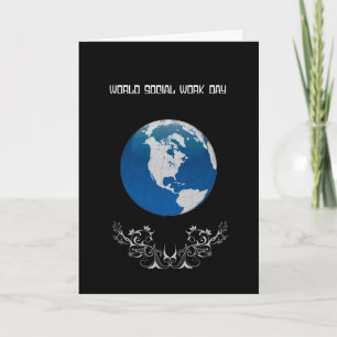 Festiva Tarjeta del Día Mundial del Trabajo Social