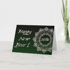 Festiva Tarjeta del diseño de la guirnalda de la Feliz Año
