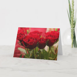 Festiva Tarjeta del el día de San Valentín con los rosas