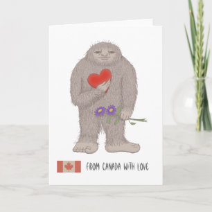 Festiva Tarjeta del el día de San Valentín de Bigfoot