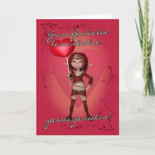 Festiva Tarjeta del el día de San Valentín de Geordie con