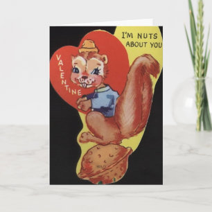 Festiva Tarjeta del el día de San Valentín de la ardilla