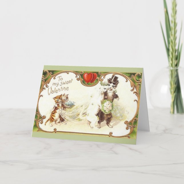 Festiva Tarjeta del el día de San Valentín de la boda del (Anverso)