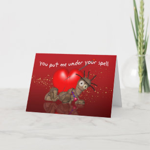 Festiva Tarjeta del el día de San Valentín de la muñeca
