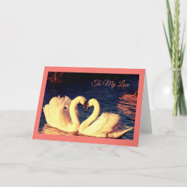 Festiva Tarjeta del el día de San Valentín de los cisnes