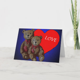 Festiva Tarjeta del el día de San Valentín de los osos de