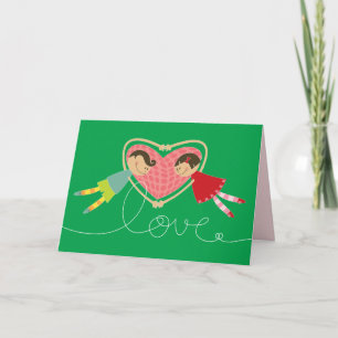 Festiva Tarjeta del el día de San Valentín del amor del