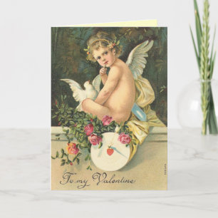 Festiva Tarjeta del el día de San Valentín del ángel del