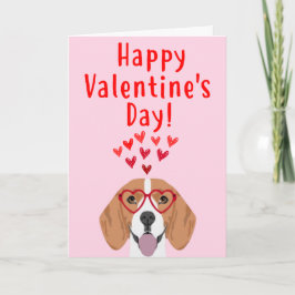 Festiva Tarjeta del el día de San Valentín del beagle