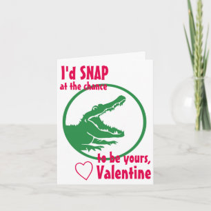 Festiva Tarjeta del el día de San Valentín del cocodrilo