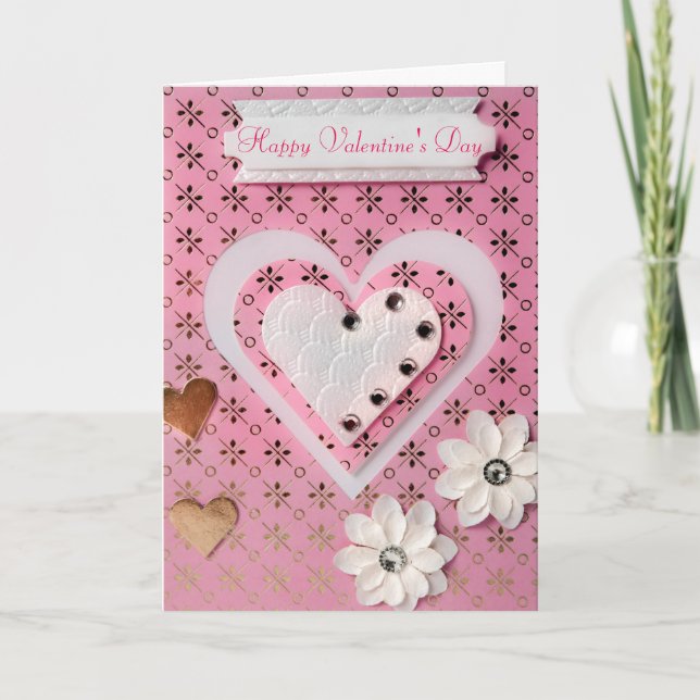 Festiva Tarjeta del el día de San Valentín del corazón (Anverso)