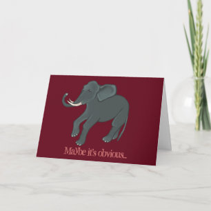 Festiva Tarjeta del el día de San Valentín del elefante