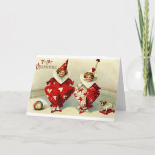 Festiva Tarjeta del el día de San Valentín del Harlequin