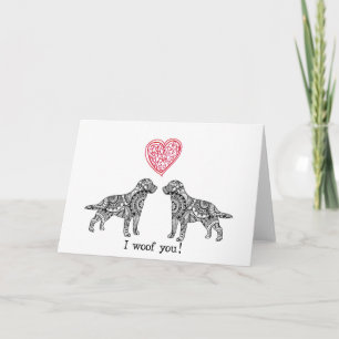 Festiva Tarjeta del el día de San Valentín del labrador