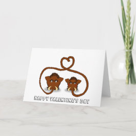 Festiva Tarjeta del el día de San Valentín del mamut