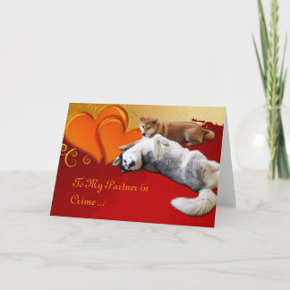 Festiva Tarjeta del el día de San Valentín del perro
