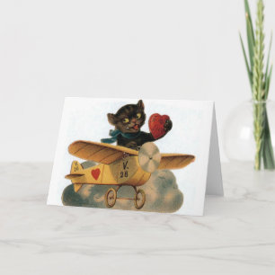 Festiva Tarjeta del el día de San Valentín del piloto del