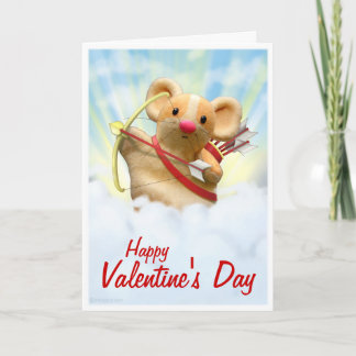 Festiva Tarjeta del el día de San Valentín del ratón del