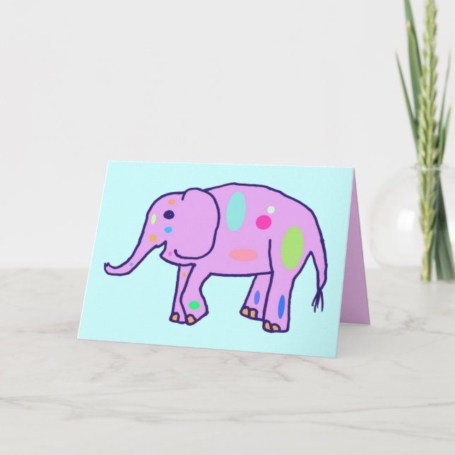 Festiva Tarjeta del elefante de Pascua (Anverso)