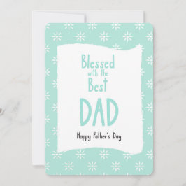 Festiva Tarjeta del Mejor Papá Verde Menta con Margarita