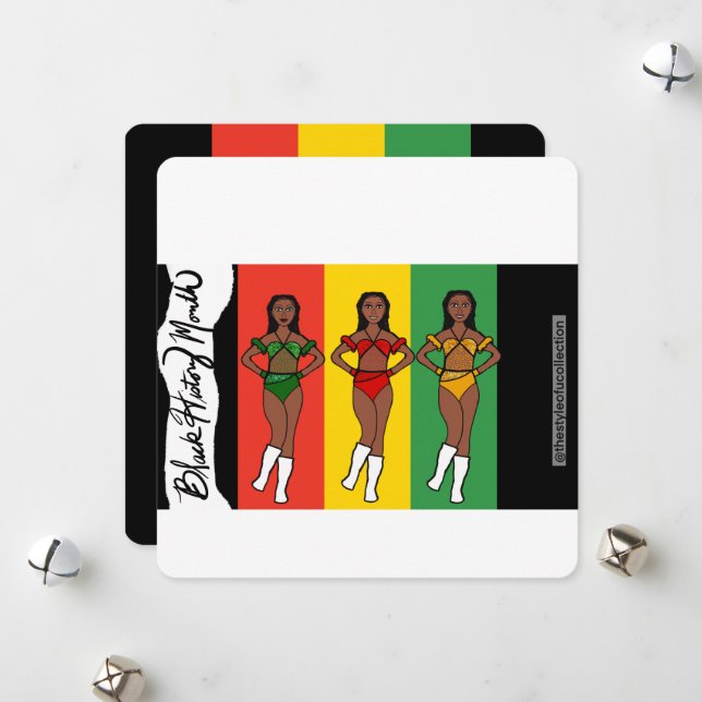 Festiva Tarjeta del Mes de la Historia Afroamericana #1 (Anverso/Reverso In Situ)