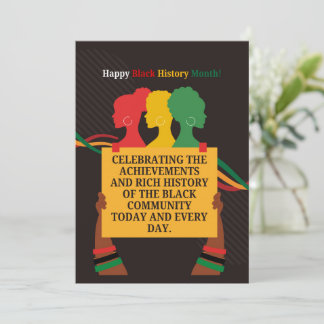 Festiva Tarjeta del Mes de la Historia Negra con Estética