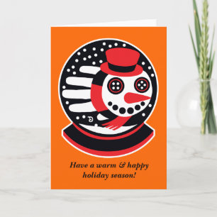 Festiva Tarjeta del muñeco de nieve