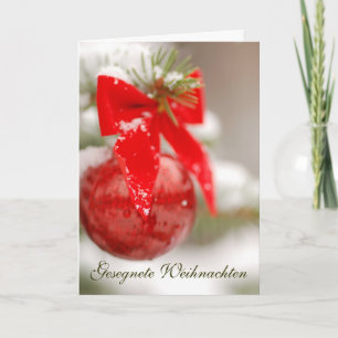 Festiva Tarjeta del ornamento de Gesegnete Weihnachten