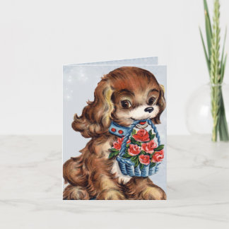 Festiva Tarjeta del perrito de la tarjeta del día de San