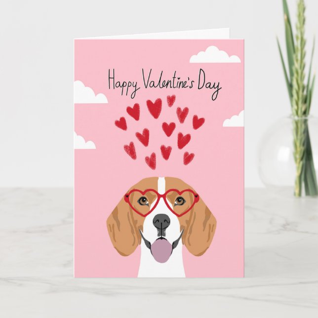 Festiva Tarjeta del perro del día de San Valentín del (Anverso)