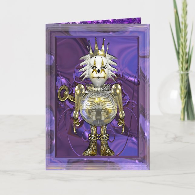 Festiva Tarjeta del personalizable de RoboClown (Anverso)