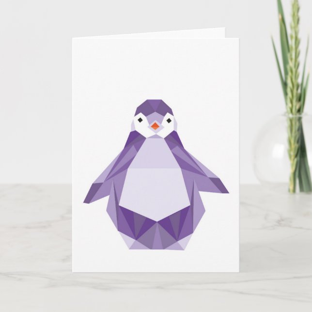 Festiva Tarjeta del pingüino (Anverso)