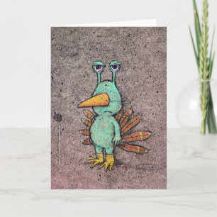 Festiva tarjeta del slurkey de la acción de gracias