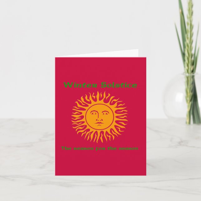 Festiva Tarjeta del solsticio de invierno (Anverso)