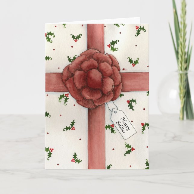 Festiva Tarjeta del solsticio del arco del día de fiesta (Anverso)