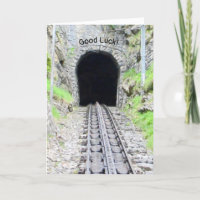 Tarjeta del túnel del tren de la buena suerte