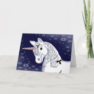 Festiva Tarjeta del unicornio del cuerno de la hierbabuena