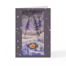 Tarjeta del zorro el dormir