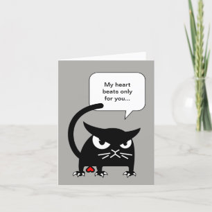 Festiva Tarjeta descarada el Badd Gato del día de San