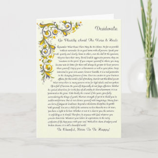 Festiva Tarjeta DESIDERATA