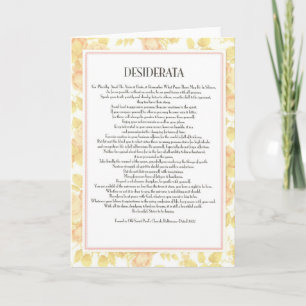 Festiva Tarjeta DESIDERATA=Floral
